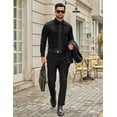 thumbnail image 3 of COOFANDY Mens Black Dress Shirt Long Sleeve Button Down Shirts Collared Shirt for Men, 3 of 6