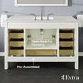 thumbnail image 6 of Eviva Aberdeen 54"W x 22"D White Bathroom Vanity with White Carrara Quartz Countertop and Undermount Porcelain Sink, 6 of 10