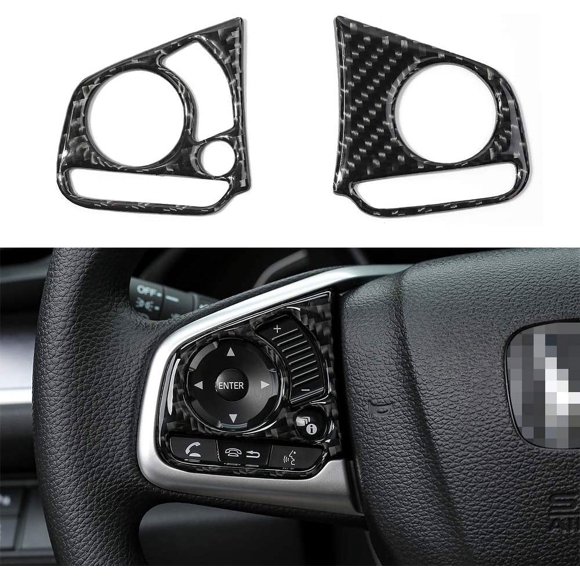 10th Generation Civic Real Carbon Fiber Interior Steering Wheel Carbon Fiber For Honda Civic Sedan Hatchback Coupe Type R 2021 2020 2019 2018 2017 2016