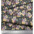 thumbnail image 3 of Soimoi Gray Cotton Cambric Fabric Insect & Teddy Bear Kids Print Fabric by The Yard 56 Inch Wide, 3 of 3