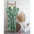 thumbnail image 5 of HAPPY BAY Women's Loungewear Loose Slit Dress Caftan Long Boho Night Shirts 2X-3X Geometric, Multi, 5 of 5