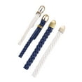 thumbnail image 6 of INSPIRE CHIC Women Skinny Braided Belt Woven - Pin Buckle Casual Waist Belt for Dresses Waist:26-33 Navy Blue+White, 6 of 8