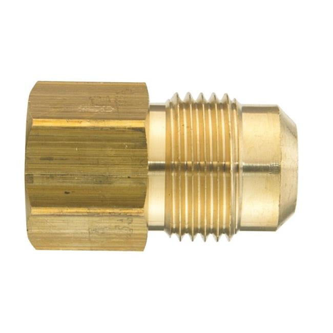 Dia JMF 1/2 in Flare x 3/8 in Pack of 2 Flare Yellow Brass Reducing Union 