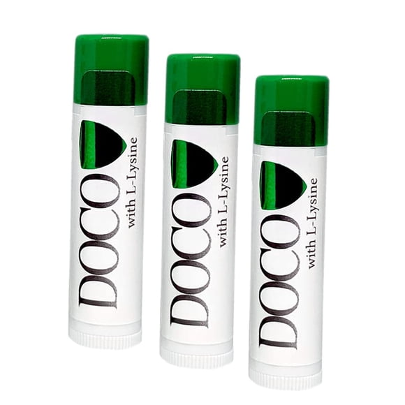 Bálsamo labial DOCO DocoShield con docosanol y lisina, paquete de 3