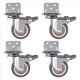 thumbnail image 2 of Ruedas de Montaje Lateral, Ruedas para Muebles de 2 Pulgadas, Ruedas de Goma en Forma de L, Juego de 8, Tapa Giratoria con Bloqueo de 360 Grados, Paquete de 8, 2 of 5