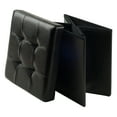 thumbnail image 4 of Winsome Wood Ashford Square Storage Ottoman, Black Faux Leather, 4 of 5