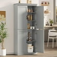 thumbnail image 2 of Pantry Cabinet, Freestanding Kitchen Pantry Storage Cabinet,70" Cupboard, Tall Storage Cabinet with Doors and Adjustable Shelves, for Bathroom, Dining Room, Living Room, 2 of 8