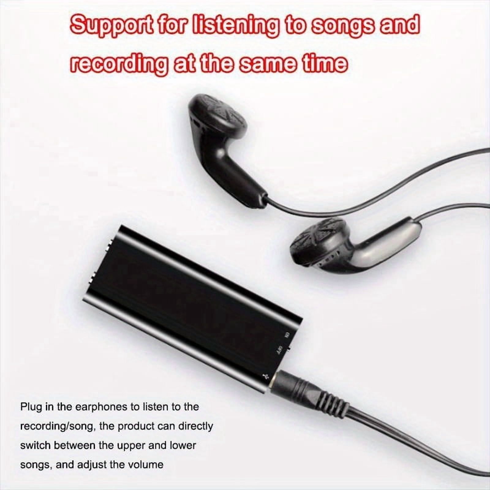 Compact Digital Voice Recorder for Lectures And Conferences, Featuring 8 Hours of Continuous Recording with Voice Activation, Available in Black
