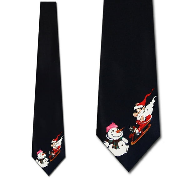 Santa Crash! (Navy) Necktie Mens Tie