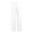 thumbnail image 5 of Lumtrix Linen Pants Women Drawstring Wide Leg Trousers Straight Casual Pleated Pants Cotton Summer Lounge Pant With Pockets White S, 5 of 5
