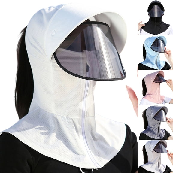 Noric Unisex Full Face Sun Hats with Clear Neck Flap UPF 50 UV Protection Summer Hat with Face Shield
