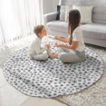 thumbnail image 3 of Black and White Christmas Snowflake Pattern Round Blanket,Comfortable Soft Flannel Throw Blanket,All Season,Warm Lightweight Blankets for Sofa Bed Couch Living Room Chair 47"x47", 3 of 5