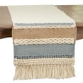 thumbnail image 1 of Saro Lifestyle 9461.BL1672B Chemin de Table Boho Texturé 16 x 72 Po, Bleu, 1 of 1