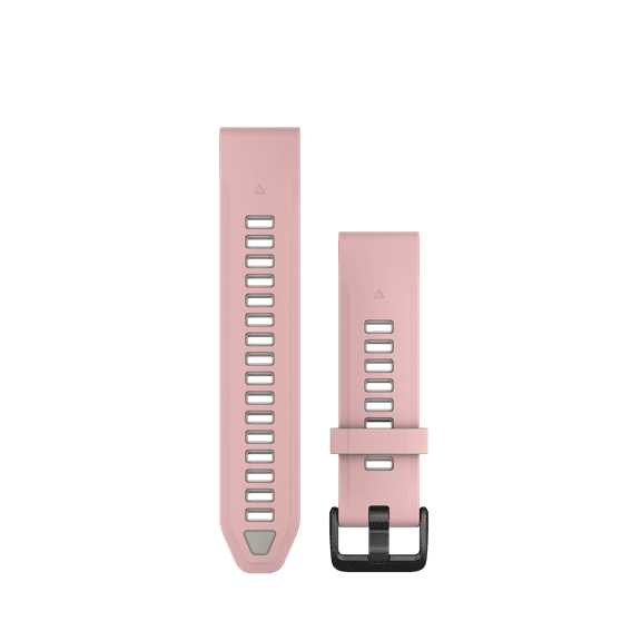 Garmin QuickFit® 20 Watch Bands, Dust Rose/Fog Gray Silicone