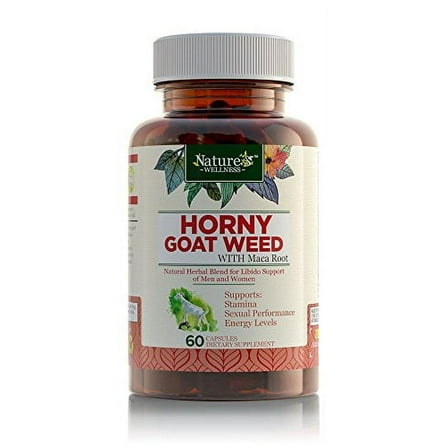 Horny Goat Weed Extract with Maca, Tribulus, L-Arginine, Ginseng - Enhance Energy & Performance for Men & Women - 1000 mg Epimedium with Icariins Supplement