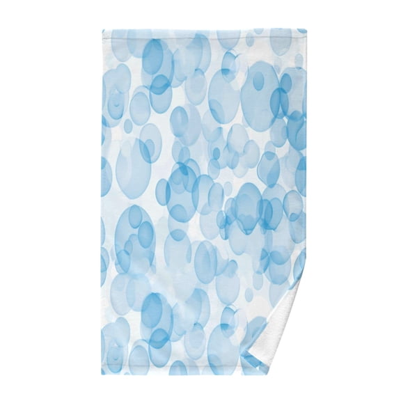Pure Cotton Face Towel 16x28 Inches Hand Towel Bath Towel Hand Bath Towels Soft Good Water Absorption for Washing Face Wiping Face Light Blue Bubble