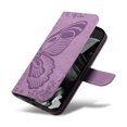 thumbnail image 6 of Compatible With Google Pixel 9 / 9 Pro Wallet Phone Case,Embossed Butterfly Designing,With Wrist Strap,Card Slots,Kickstand,PU Leather Flip Shockproof Anti-fall Phone Case Cover,Purple, 6 of 9