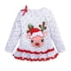 thumbnail image 4 of Cm C&M Wodro Conjunto Navideño Para Bebé Niña, Camiseta De Manga Larga Con Ciervo Y Pantalón Acampanado A Rayas, Conjunto De 2 Piezas Para Otoño E Invierno (Gris, 18-24 Meses (80)), 4 of 5