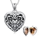 thumbnail image 1 of Collar SOULMEET con medallón de loto en forma de corazón, plata 925, 1 of 6