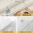 thumbnail image 4 of No Hook Shower Curtains with Snap-in Liner Set, Easter Bunny Waterproof Hotel Style Bathroom Shower Curtain, Spring Flowers Leaves Cute Rabbits Pastoral Plants Mesh Top Bath Curtains 72''x78'', 4 of 9