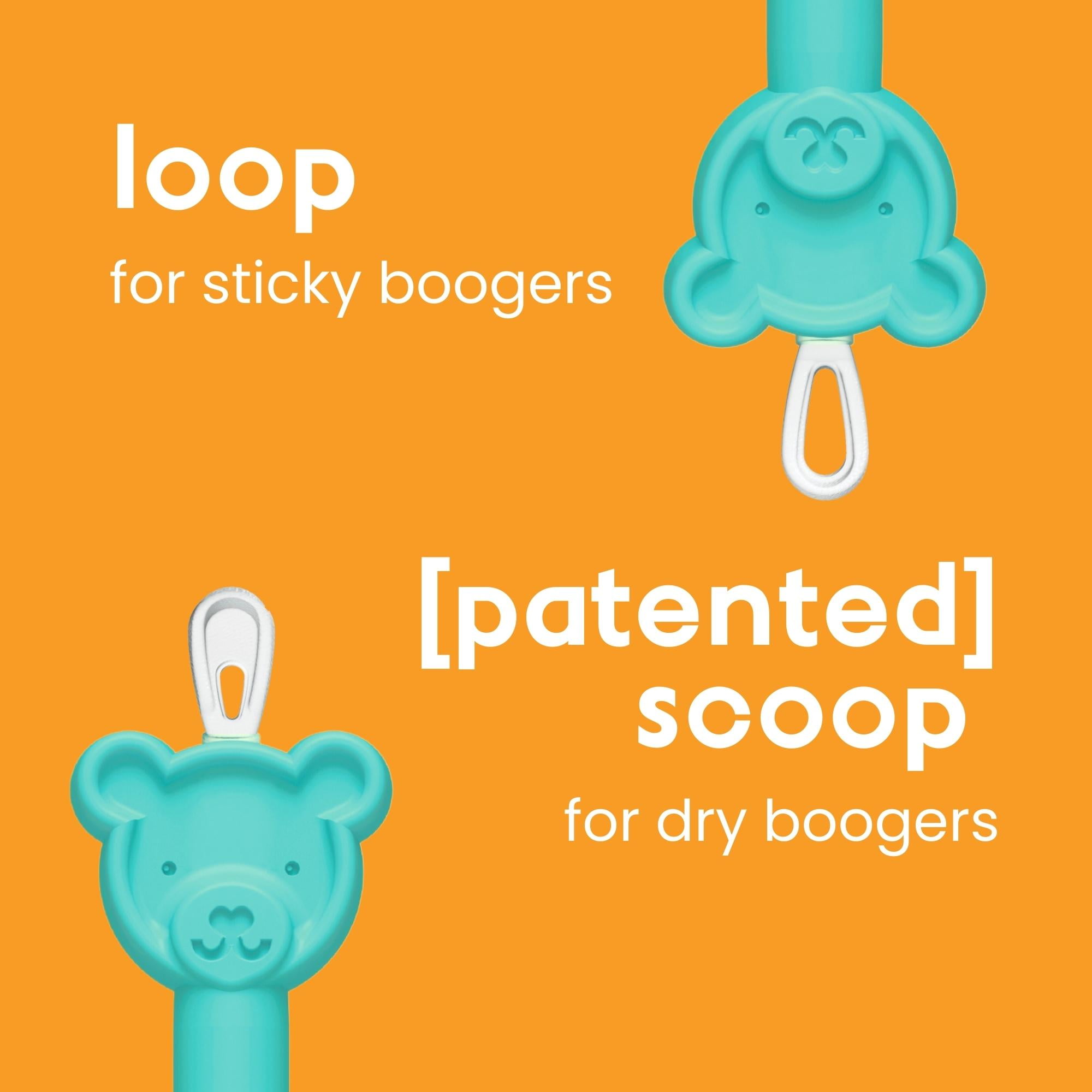 oogiebear The Bear Pair 2-in-1 Bulb Aspirator and Booger Picker Combo -  Raspberry - 2pc