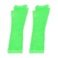 thumbnail image 4 of Fgnfyis Womens Coarse Fishnet Stretchy Long Punk Half Finger Nightclub Carnival Party Cosplay Gloves for Women Accessories Green, 4 of 4
