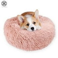 thumbnail image 2 of Luxtrada Original Cat and Dog Bed Luxury Shag Fur Donut Cuddler Round Donut Dog Beds Indoor Pillow Cuddler for Medium Small Dogs (L,Pink), 2 of 6