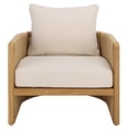 thumbnail image 3 of Safavieh Couture Gale Coastal Teak Patio Chair, Natural/Beige, 3 of 12
