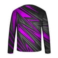 thumbnail image 4 of ZCFZJW Mens Fall Graphic T-Shirts Casual Long Sleeve Funny 3D Novelty Graphic Crewneck Pullover Tops Loose Lightweight Comfy Baggy Workout Tees Sweatshirt Purple XXXXL, 4 of 5