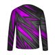 thumbnail image 4 of Blusas y camisas de manga larga con cuello redondo para hombre, blusa informal de manga larga con cuello redondo y estampado de rayas, blusa de poliéster para hombre, 4 of 5