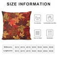 thumbnail image 5 of Fall Maple Leaves Throw Pillow Covers Autumn Decorative Pillowcase Cushion Covers Soft Velvet Pillow Cases for Sofa Couch Bed Car Bedroom Fall Thanksgiving Decor, 5 of 5