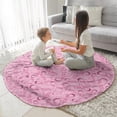 thumbnail image 3 of Pink Breast Cancer Round Blanket,Comfortable Soft Flannel Throw Blanket,All Season,Warm Lightweight Blankets for Sofa Bed Couch Living Room Chair 47"x47", 3 of 5