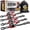 Black Strap, White Zinc Coated, variant on Strapinno Retractable Ratchet Straps 1 in x10ft, with Rubber-Coated Handles, S-Hooks, Secure Cargo Tie-Downs for Motorcycles, Bikes & Daily Use, Breaking Strength -1,500LBS/680KG (4 PK, Blue)