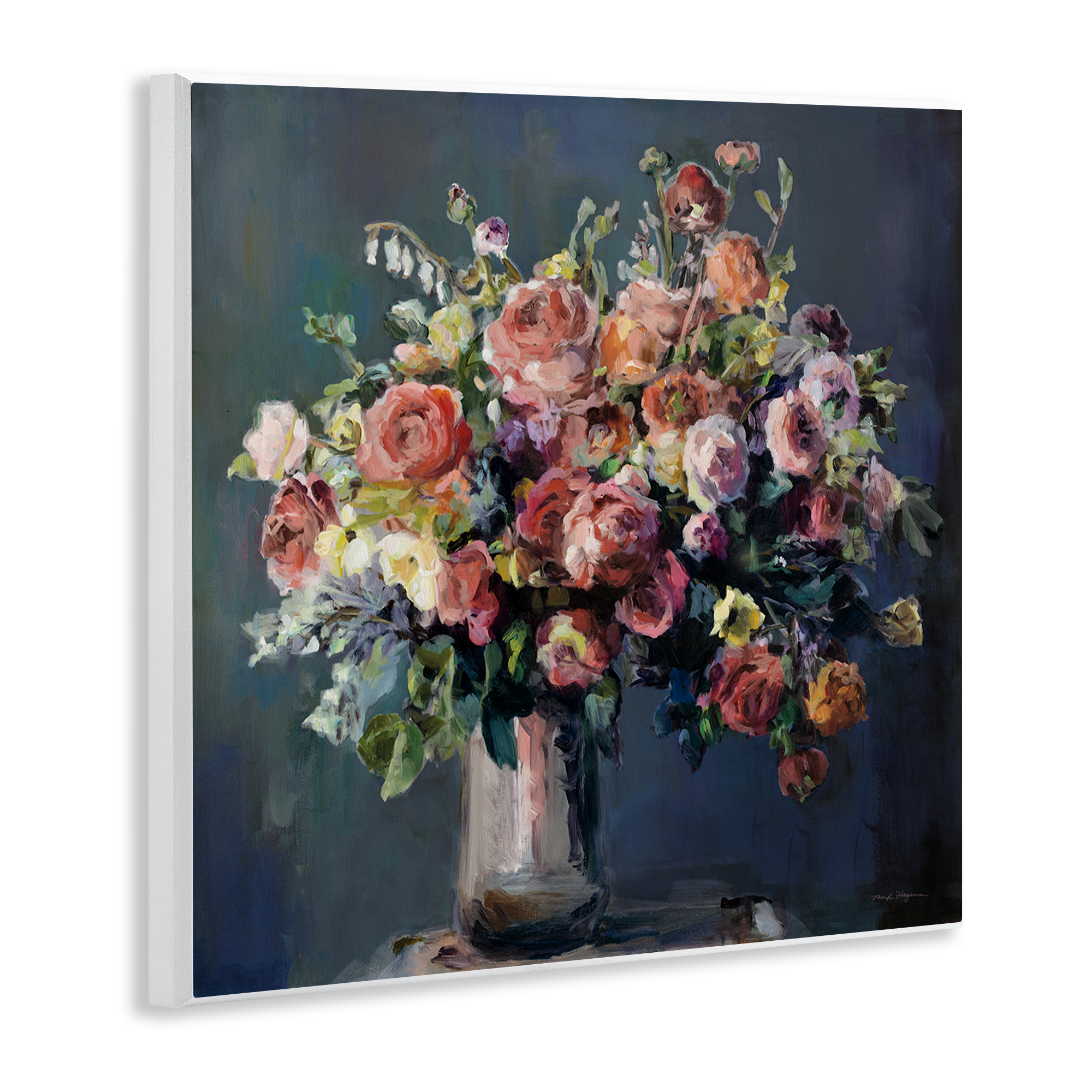 Stupell Industries Abundant Dark Bouquet Botanical & Floral Painting Unframed Art Print Wall Art, 12 x 12