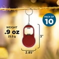 thumbnail image 5 of Bottle Opener & LED Keychains Set of 10, Bulk Pack - Perfect for Tradeshows, Party Favors, Other Events - Red, 5 of 5