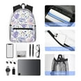 thumbnail image 4 of Disketp Lavender Flowers Mochila Ligera Clásica con Múltiples Bolsillos, Mochila Casual para Hombre y Mujer, Ideal para Escuela, Trabajo y Viajes, 4 of 6