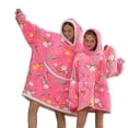 thumbnail image 1 of Manta de sherpa de invierno, sudadera con capucha a juego para la familia, sudadera para niña, ropa de hogar de aguacate_w, 1 of 4