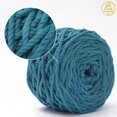 thumbnail image 3 of Colored 5mm Macrame Cord 230 Feet X 1.1 Lbs, Natural Macrame Supplies, Large Macrame Rope for Wall Hanging & Crafts, Cotton Rope of Macrame Kit, Macrame String, Teal, 3 of 5