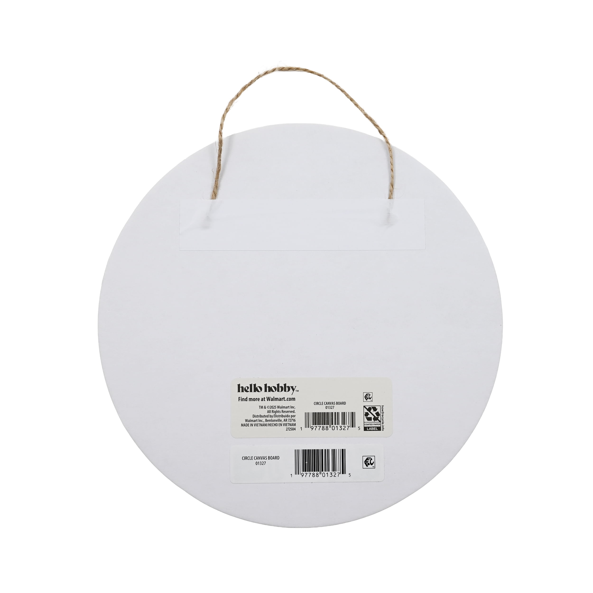 Hello Hobby White Circle Canvas Board for All Ages - Perfect Art Board for Acrylic, Oil, and Mixed Media