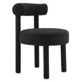 thumbnail image 3 of Side Dining Chair, Set of 2, Black, Fabric, Kitchen Cafe Bistro Hospitality Restaurant, Modern Contemporary HB36146, 3 of 11