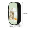 thumbnail image 4 of XMXY Bunny Rabbit Pencil Case Cute Aesthetic, Portable Pencil Bags with Compartments Zipper Black, 4 of 7