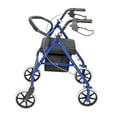 thumbnail image 3 of Rollator Walker Steel Rolling Mobility Walkers for Adult Seniors Easy Folding Padded Seat Adjustable Handles Support 286 Pound,Blue, 3 of 11