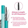 thumbnail image 4 of Máscara de pestañas para alargar y levantar Almay, maquillaje de ojos voluminizador y alargador a base de plantas, hipoalergénico y sin fragancia, 030 Black Brown, 0.24 fl. onz., 4 of 9