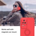 thumbnail image 2 of Compatible with Xiaomi Poco F4 Case Silicone Shockproof TPU Phone Cases for Xiaomi Poco F4 Anti-Scratch Protective Case with Ring (Red), 2 of 14
