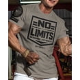 thumbnail image 2 of Gymish No Limits Men’s Workout T-Shirt – Funny Gym Shirt, Lifting Tee, Deadlift Fitness & Bodybuilding Top, 2 of 6