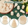 thumbnail image 4 of 30Pcs 2 Styles Unfinished Wooden Christmas Tree Snowman Wood Christmas Ornaments Blank DIY Natural Wooden Christmas Tree Wood Christmas Decor, 4 of 6
