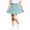 Blue, variant on Loopsun Toddler Girls Casual Skirts 5 to 10 Years Solid Summer Ruffled Elastic Waist Daily Skirts