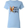 thumbnail image 3 of Inktastic West Virginia Girl Butterfly Women's T-Shirt, 3 of 5