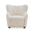 thumbnail image 2 of Lao Accent Chair- Wingback Design- Cushioned Tufted Back- Beige- Brown, 2 of 6