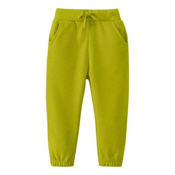 LYEAA Drawstring Pants for Boys Full Length Side Pockets Ankle Cuffs Spring Style Boys Sports Sweatpants
